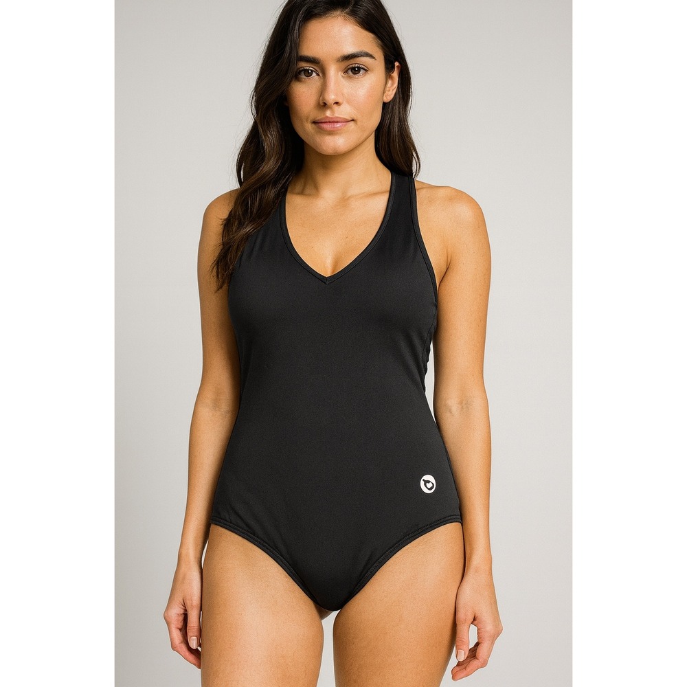 Baleaf Black Racerback One Piece Swimsuit Women Size‎ 40 Athletic Swimwear